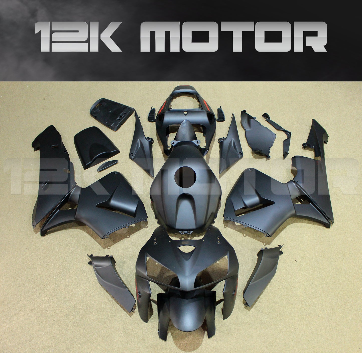 HONDA CBR600RR 2005 2006 Matt Black Aftermarket Fairing Kit
