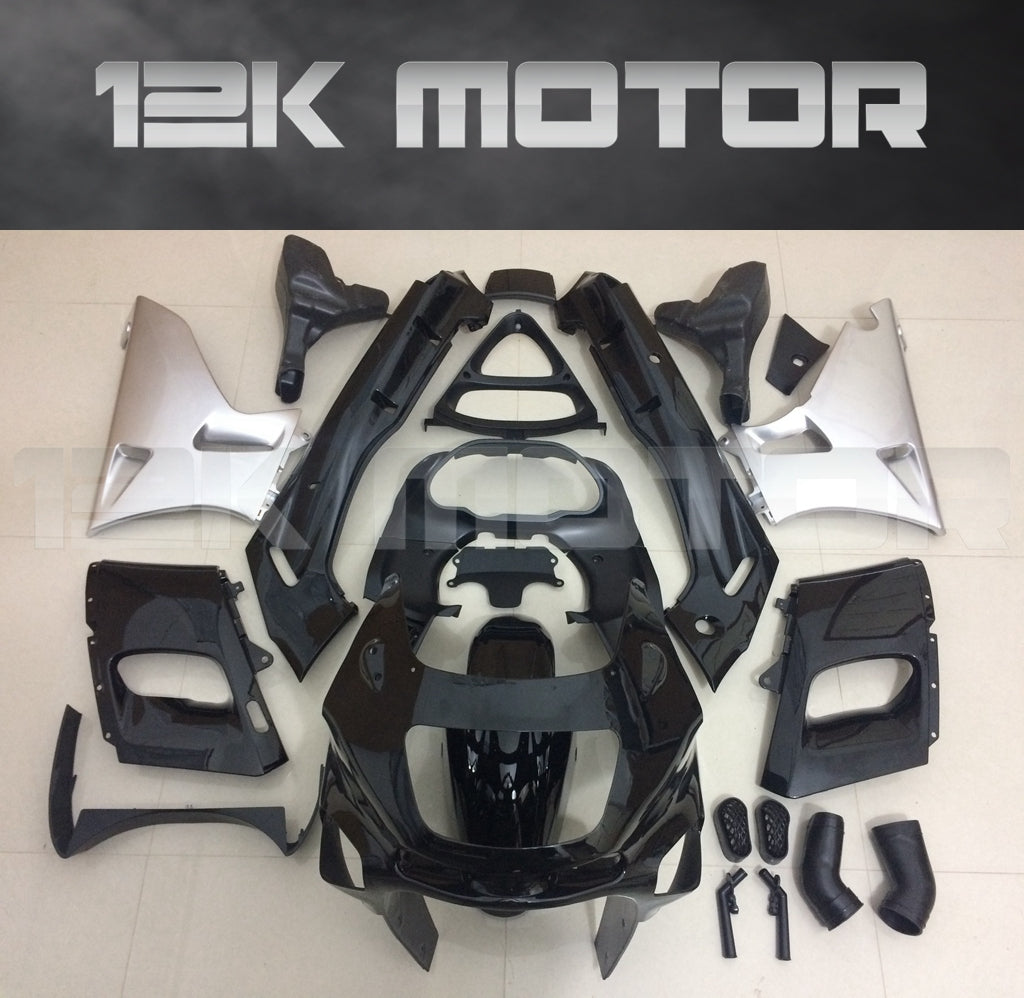 KAWASAKI ZZR400 ZZR600 Black Silver Fairing Kit