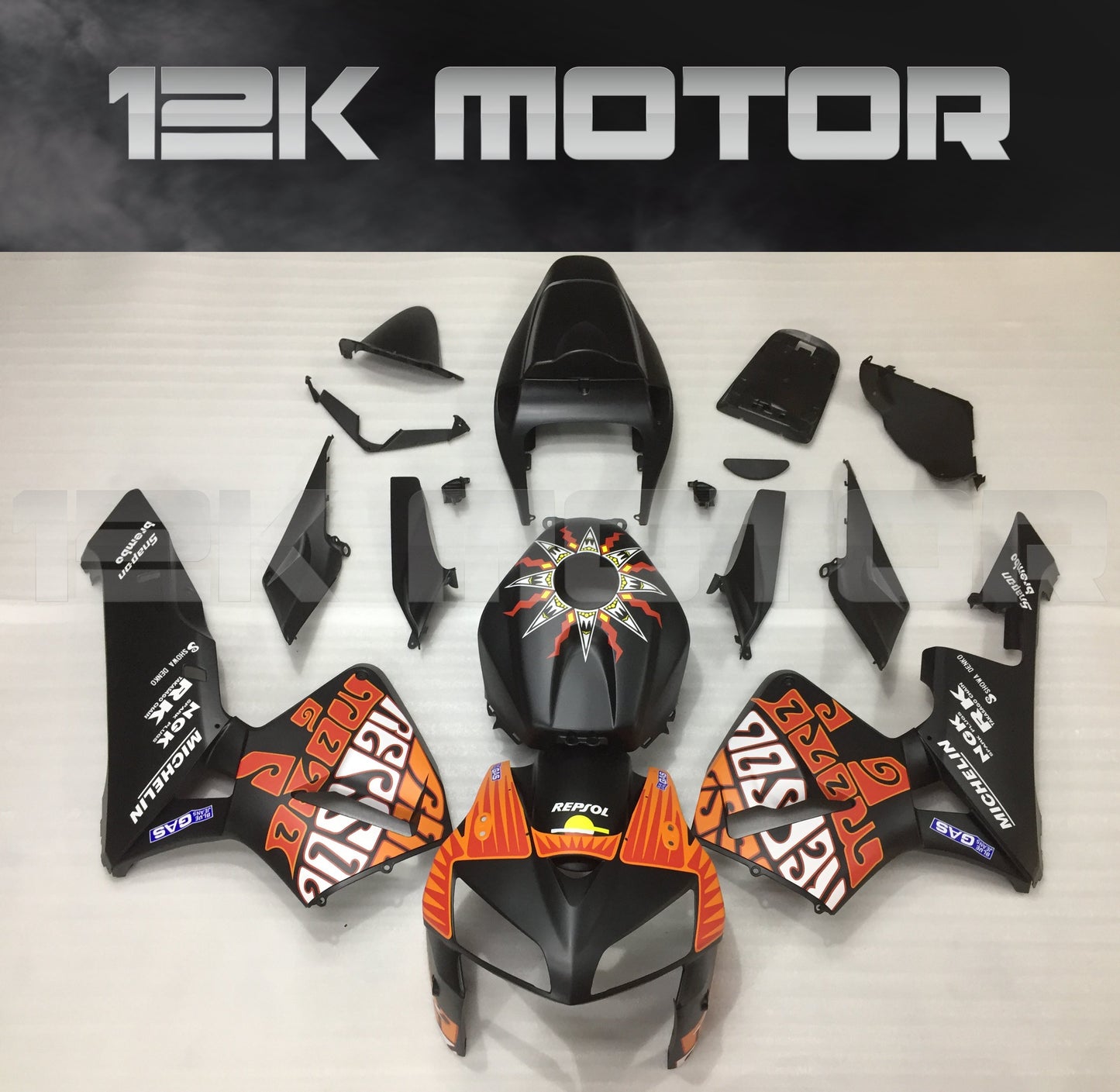 A set of aftermarket fairing panels for HONDA CBR60