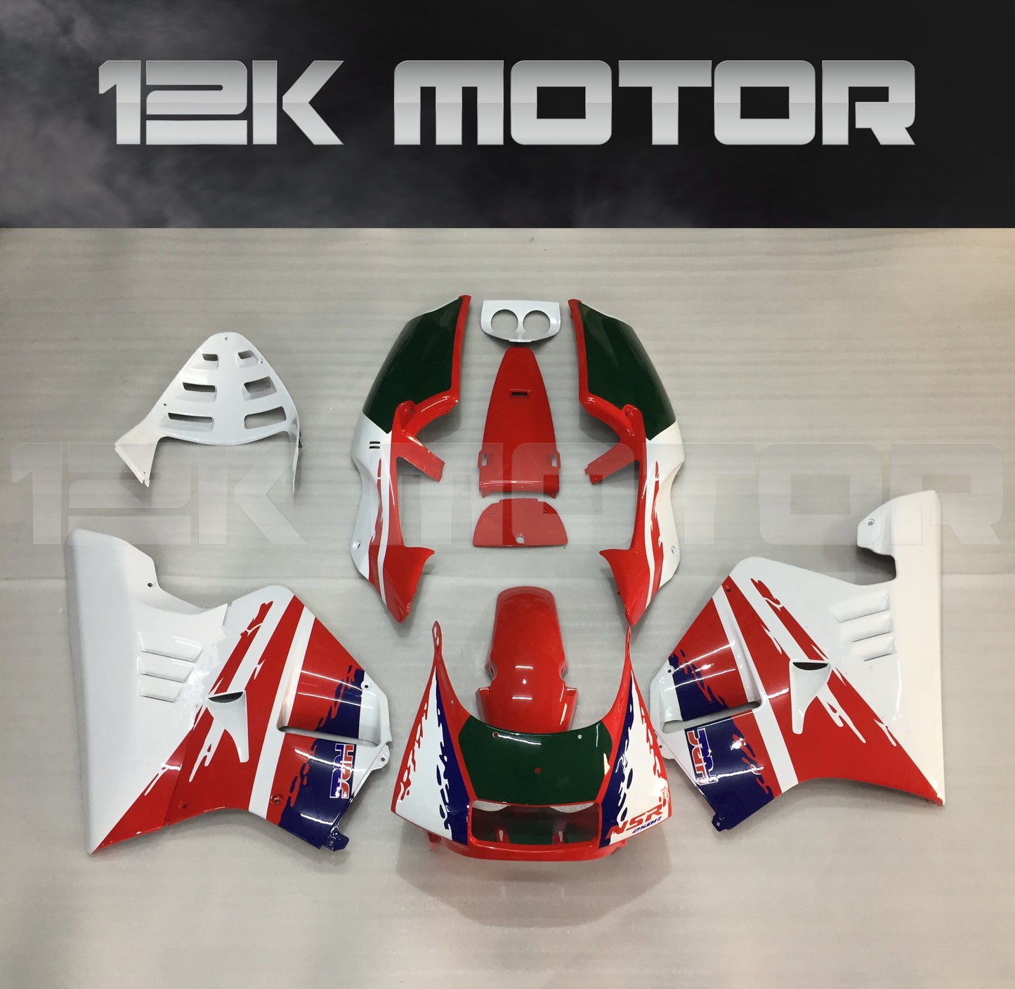 Red White Fairing Fits HONDA NSR250 PGM3 1990 - 1993 Aftermarket fairing kit