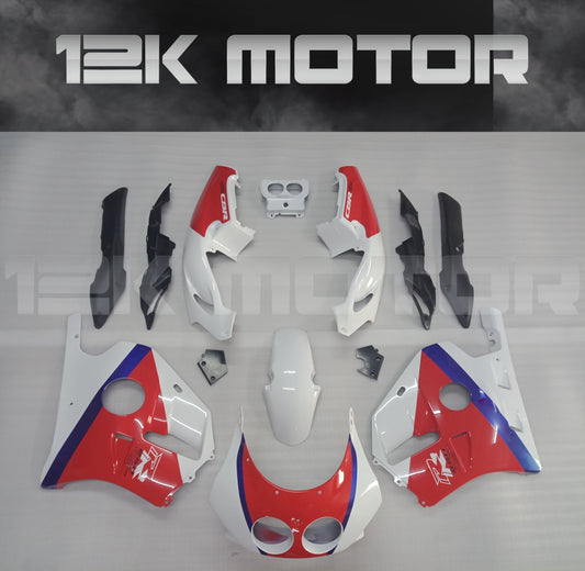 White Red Blue Honda Fairing Kit for HONDA CBR250 MC22 MC 22 1990-1999