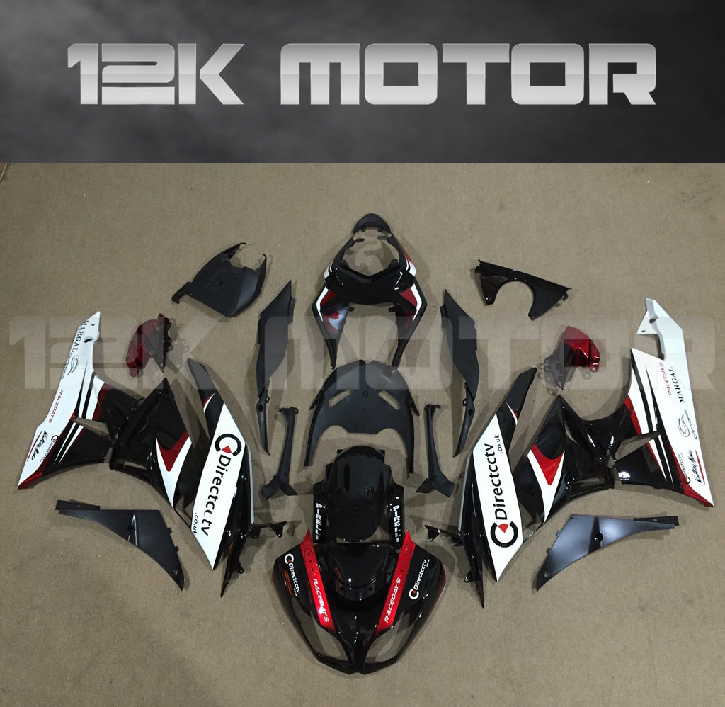 ZX6R Fairing Kit for Kawasaki ZX6R Fairings 2009 to 2012 Black White Fairing set