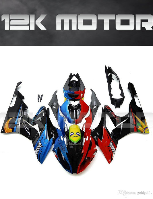 BMW S1000RR 2015-2018 Blue and Red Shark Fairing | 12K MOTOR