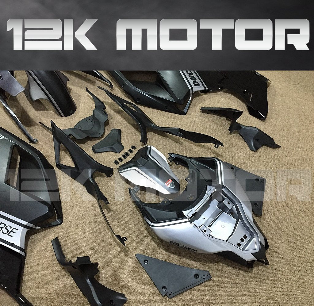 Ducati 848/1098/1198 Satin Black and Silver Fairing | 12K MOTOR
