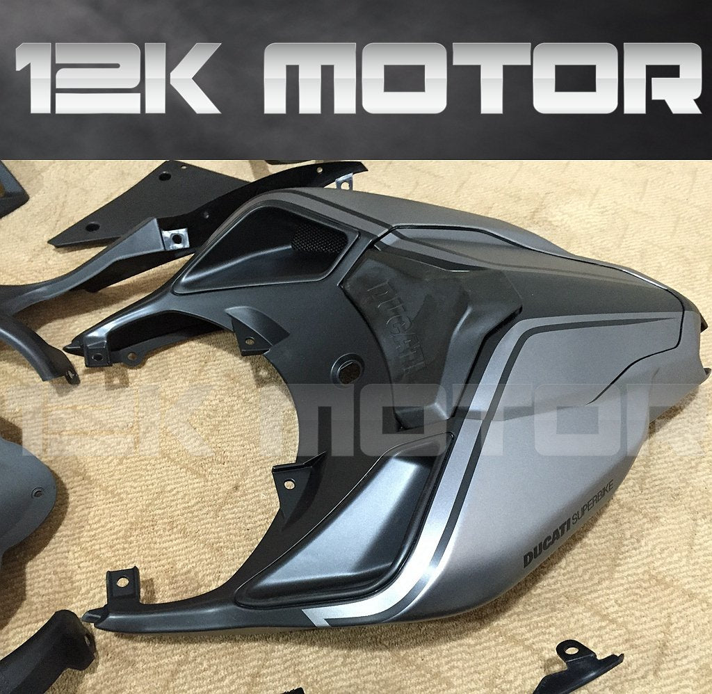 Ducati 848/1098/1198 Satin Black and Silver Fairing | 12K MOTOR