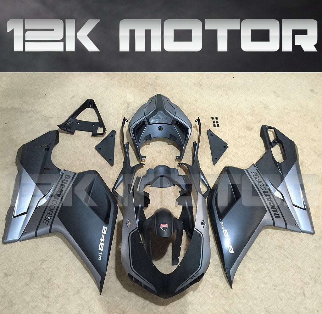 Ducati 848/1098/1198 Satin Black and Silver Fairing | 12K MOTOR