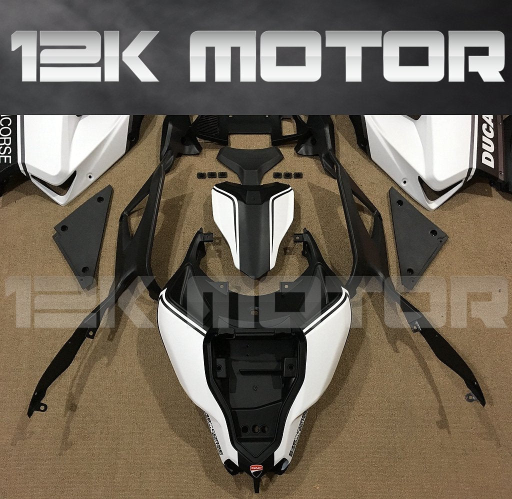 Ducati 848/1098/1198 Satin Black and White Fairing | 12K MOTOR