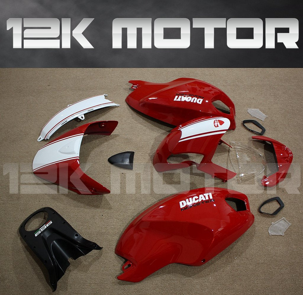 Ducati Monster 659 696 795 796 1100 Fairing Kit Red Color