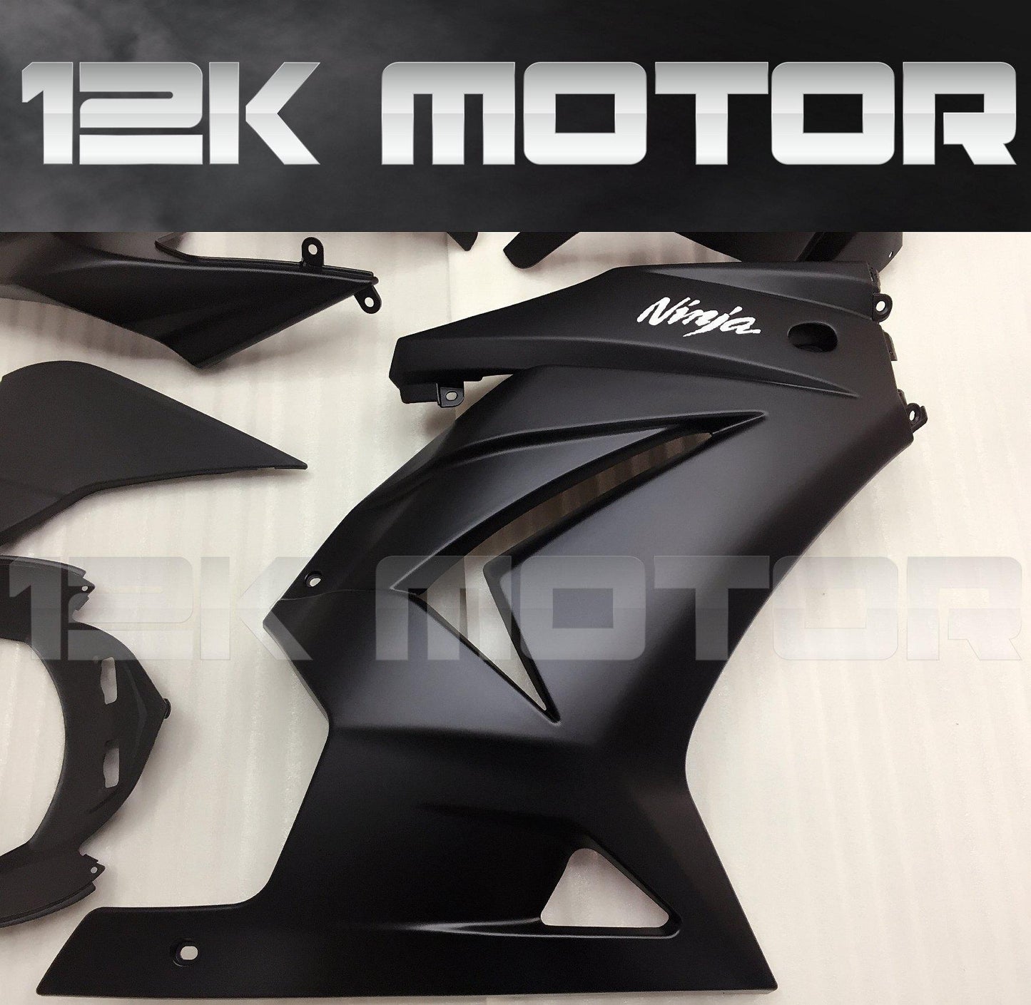 KAWASAKI Ninja 250 2008-2012 Matt Black Fairing | 12K MOTOR