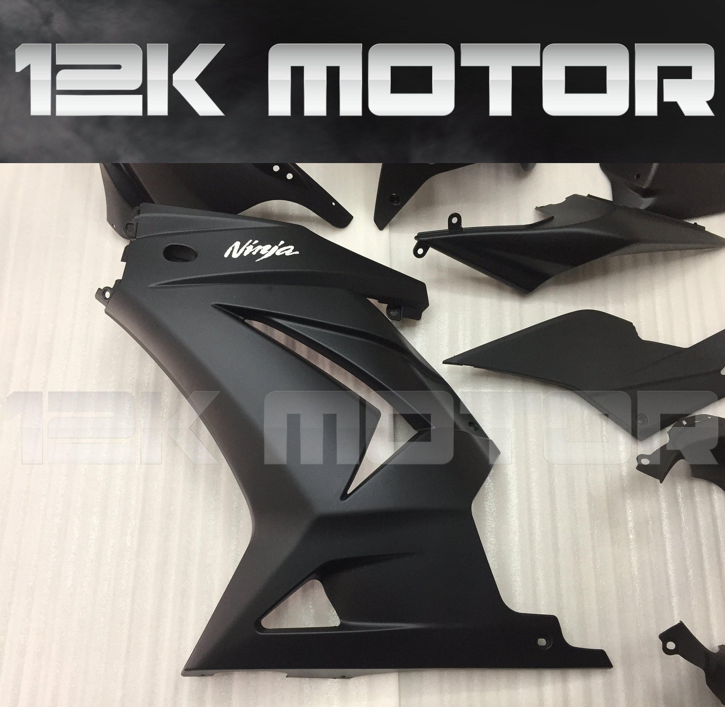 KAWASAKI Ninja 250 2008-2012 Matt Black Fairing | 12K MOTOR