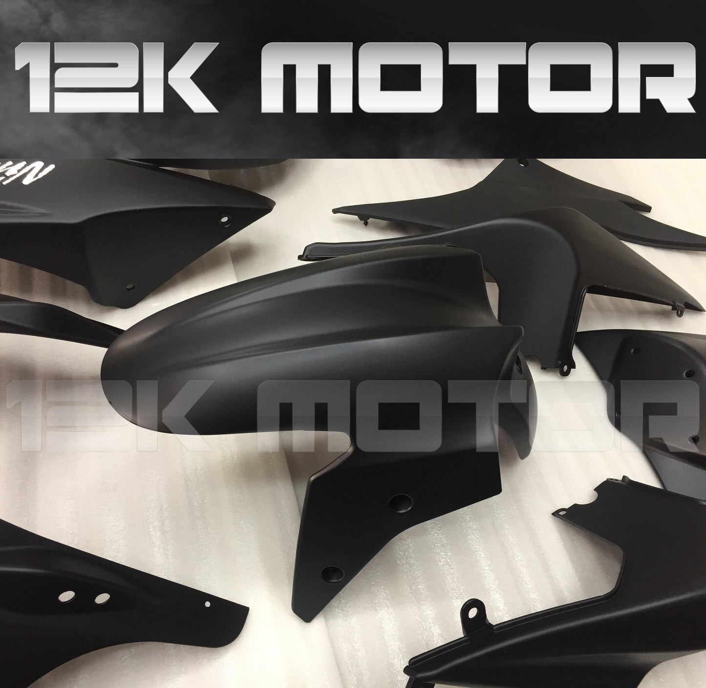 KAWASAKI Ninja 250 2008-2012 Matt Black Fairing | 12K MOTOR