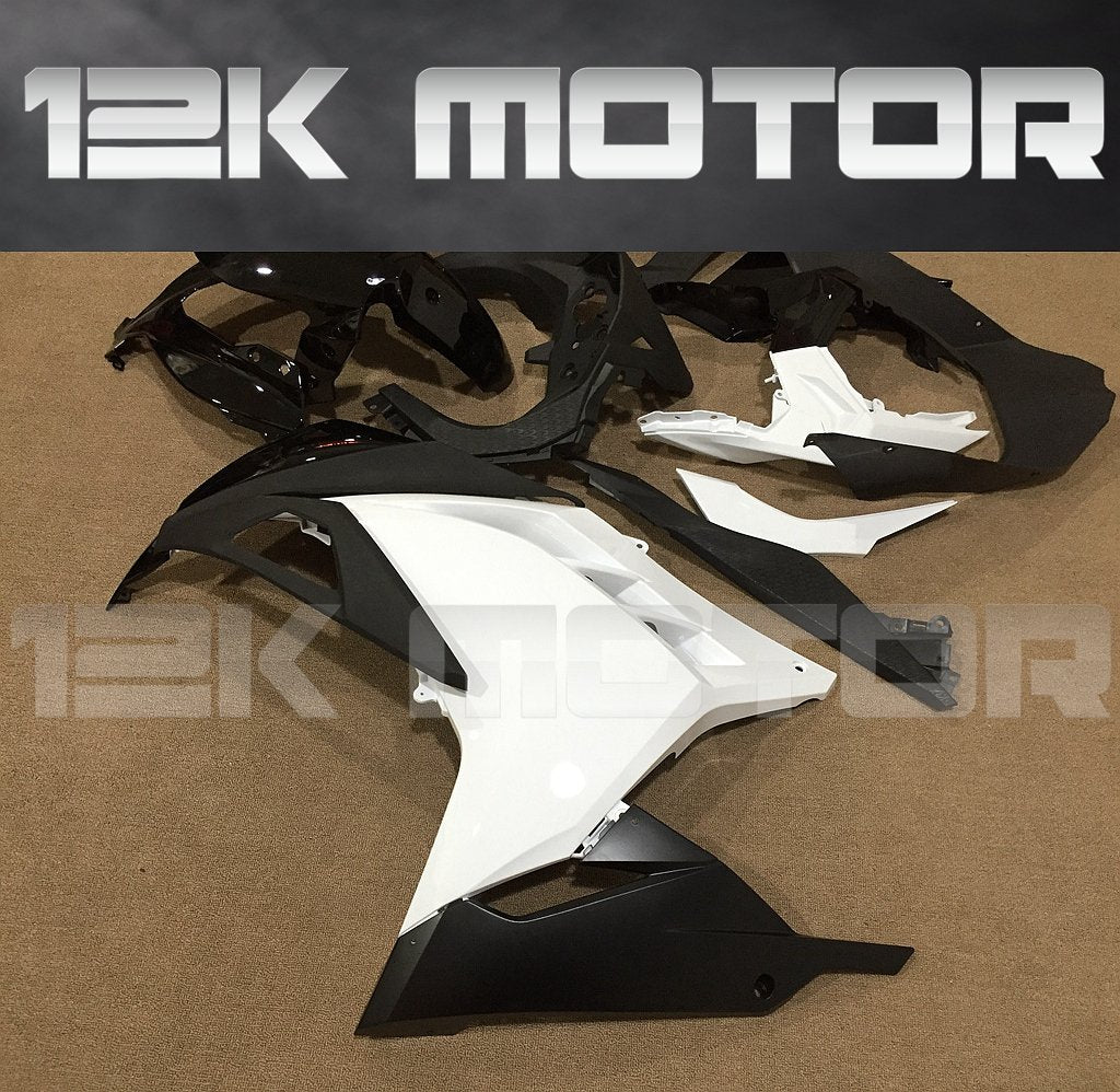 KAWASAKI Ninja 300 2012-2017 Black and White Fairing | 12K MOTOR