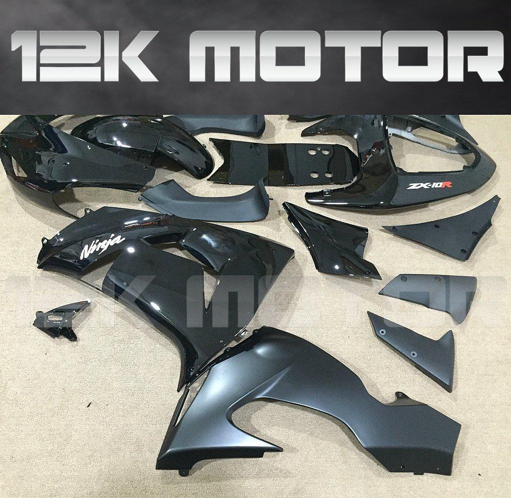 KAWASAKI ZX10R 2006 2007 Gloss Black Fairing | 12K MOTOR