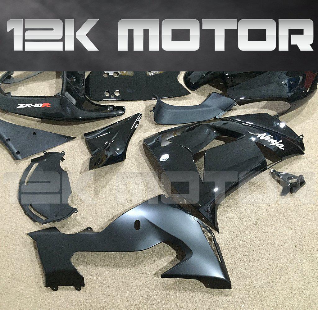 KAWASAKI ZX10R 2006 2007 Gloss Black Fairing | 12K MOTOR