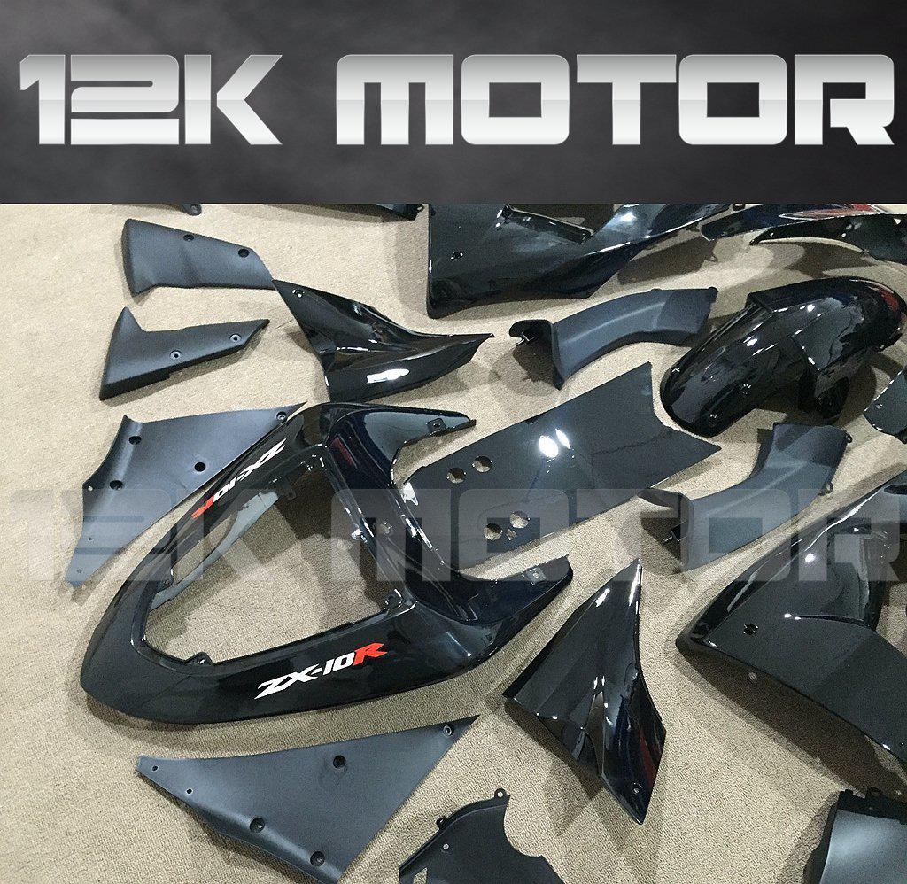 KAWASAKI ZX10R 2006 2007 Gloss Black Fairing | 12K MOTOR