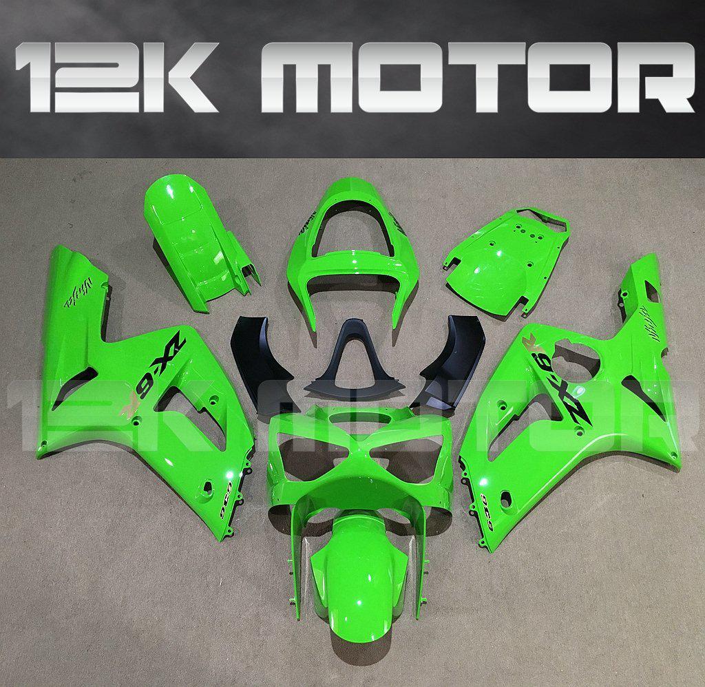 KAWASAKI ZX6R 2003 2004 Green Fairing | 12K MOTOR