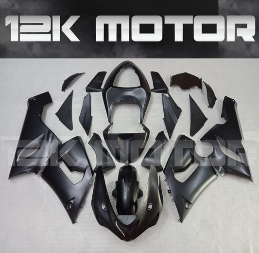 KAWASAKI ZX6R 2005 2006 Matt Black Fairing | 12K MOTOR