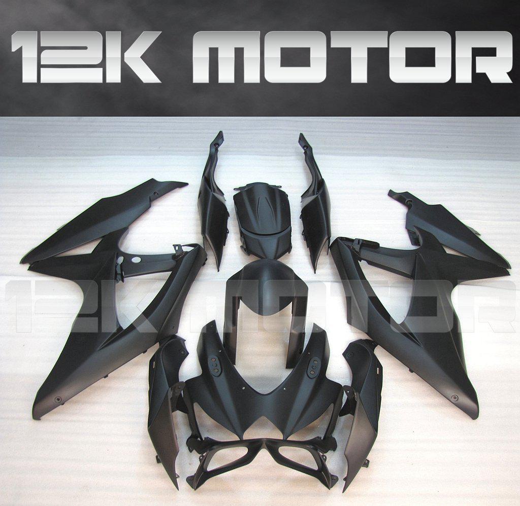ZXMT Matte Black ABS Fairing Kit For Suzuki GSXR 600 750 2008-2010 K8, 30 Pieces