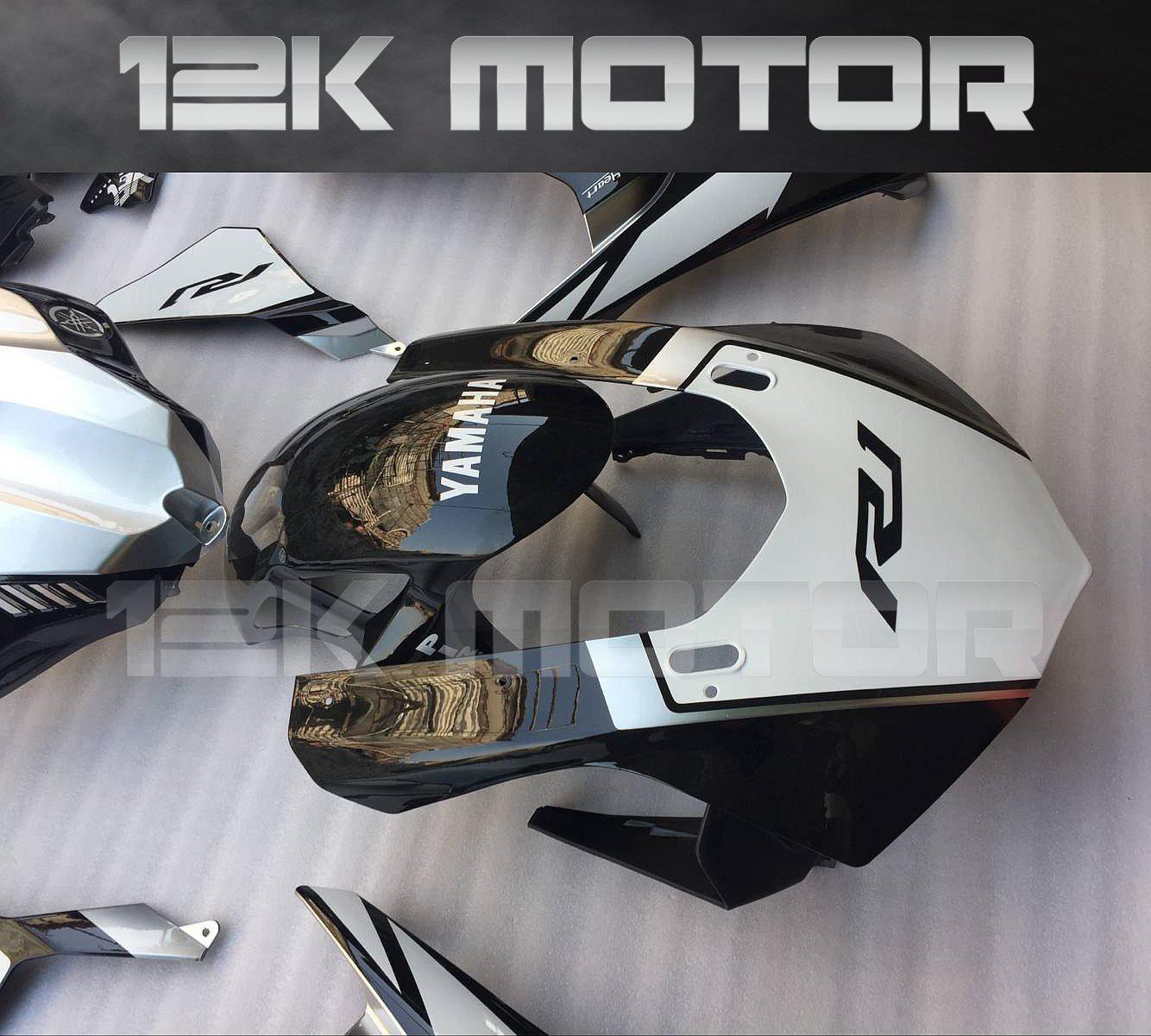 Yamaha R1 2015-2019 Black and White Fairing | 12K MOTOR