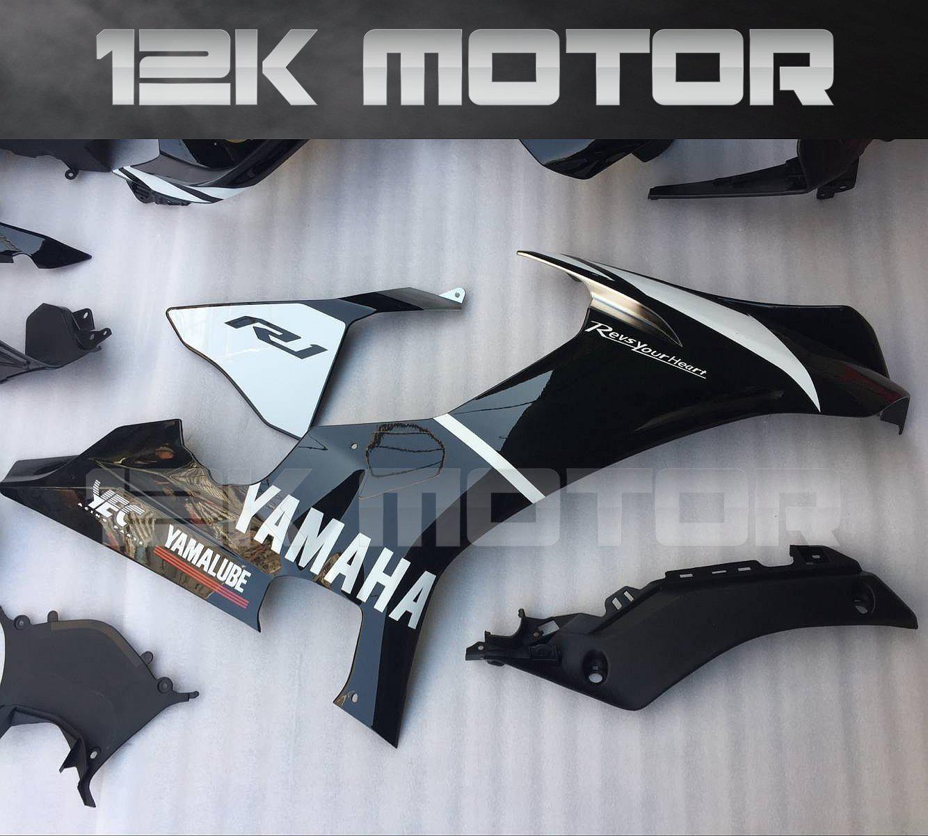 Yamaha R1 2015-2019 Black and White Fairing | 12K MOTOR