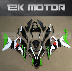 Upgrade Your Honda CBR250RR MC22 (1990-1999) with the Premium Green and Silver Chrome Fairing Kit