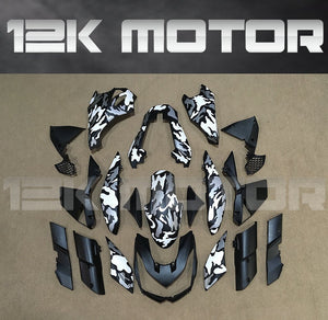 Kawasaki Z1000 Fairings 2010-2013: The Ultimate Black White Camo Aftermarket Kit