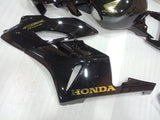 ---AU STOCKING--- Gloss Black Gold Honda CBR1000RR 2004 2005 Fairing Kit