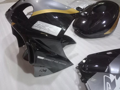 ---AU STOCKING--- Black Gold Fairing Kit Fit Honda CBR250RR MC22 1990 - 1999 Tank Cover