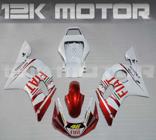 Candy Red FIAT Fairing for Yamaha 1998 1999 2000 2001 2002 R6