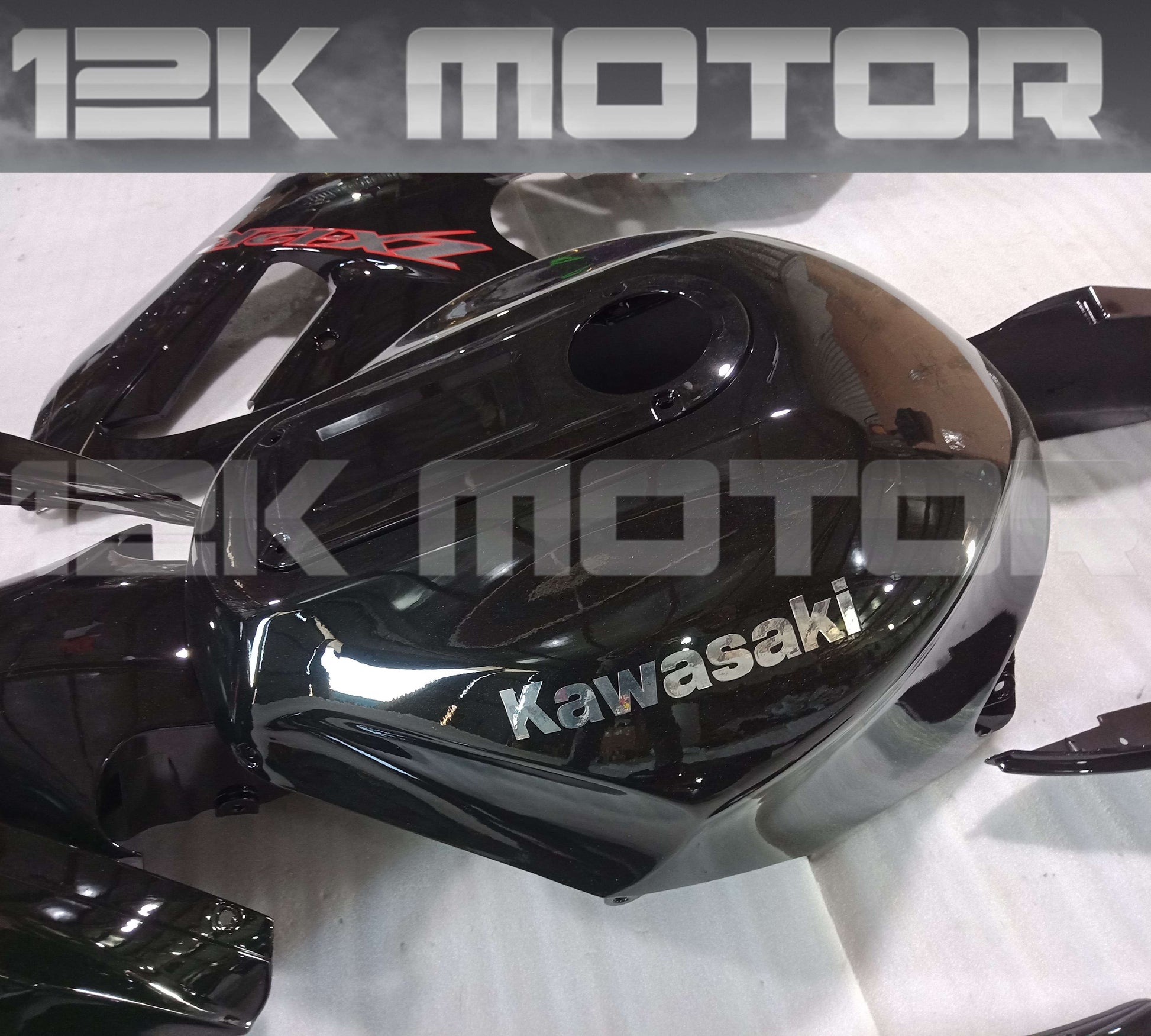 2002 - 2006 Black Fairing Kawasaki ZX12R Fairing 03