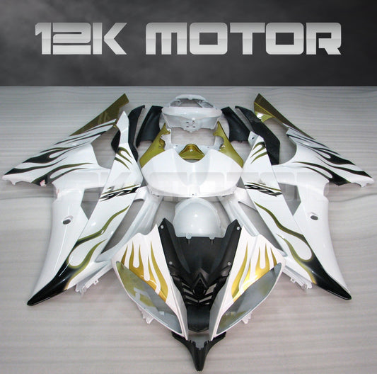 2008 - 2016 Yamaha YZF R6 Fairing White Gold Fairing