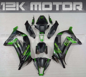 2011 - 2015 Matt Black Monster Kawasaki ZX10R Fairing 01