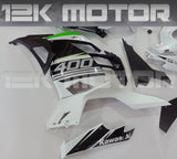 2018 - 2023 White Black Silver Fairing Kawasaki Ninja 400 - 02