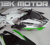 2018 - 2023 White Black Silver Fairing Kawasaki Ninja 400 - 05