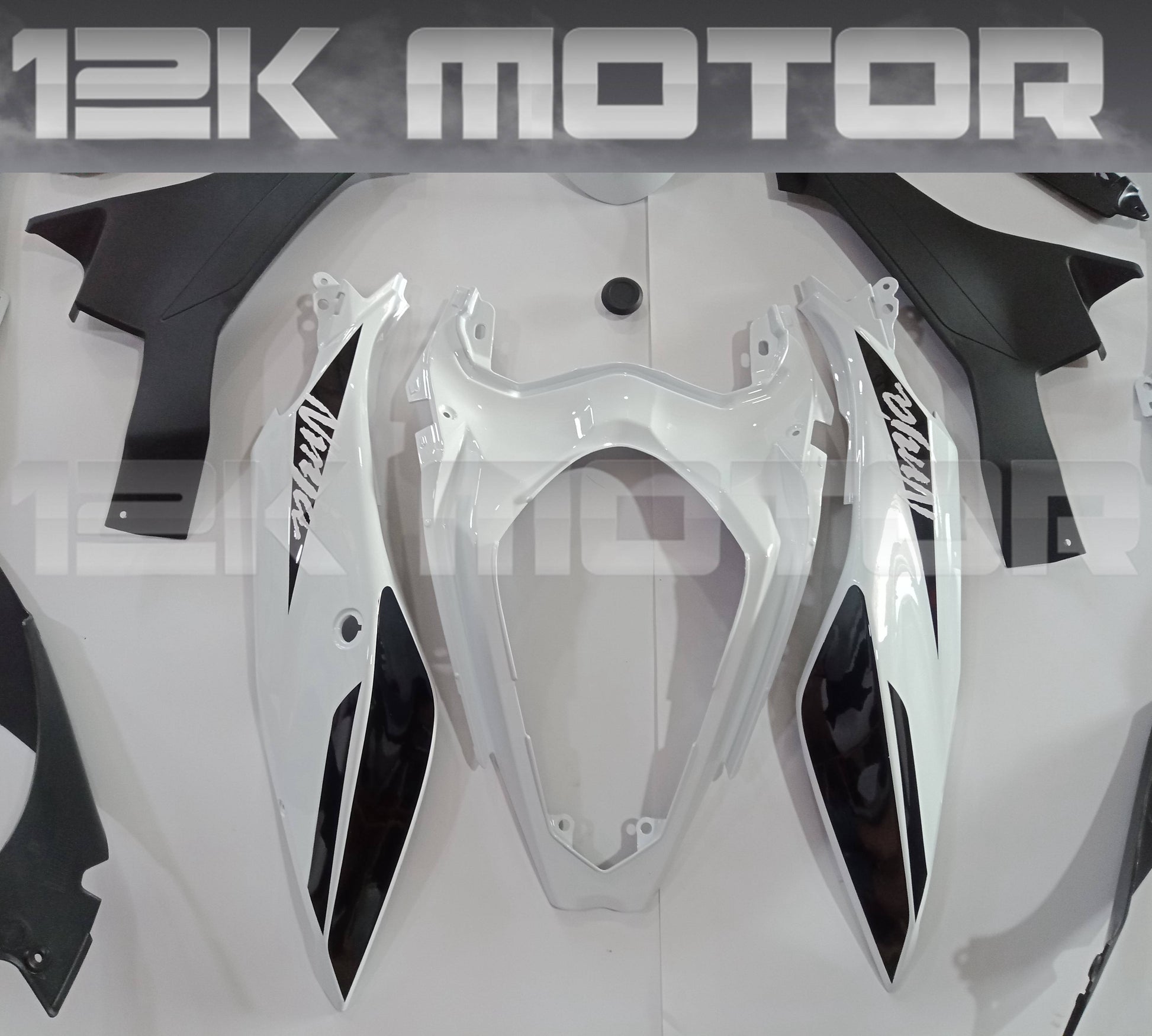2018 - 2023 White Black Silver Fairing Kawasaki Ninja 400 - 07
