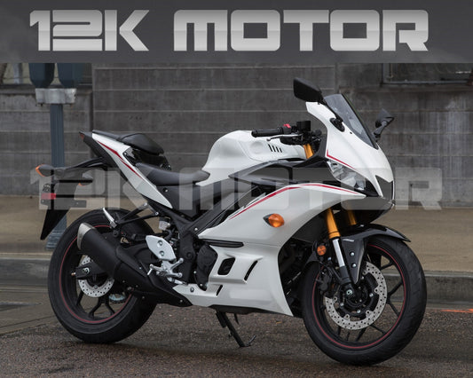 2019 - 2020 Yamaha R3 Vivid White Colour Fairing Kit 02