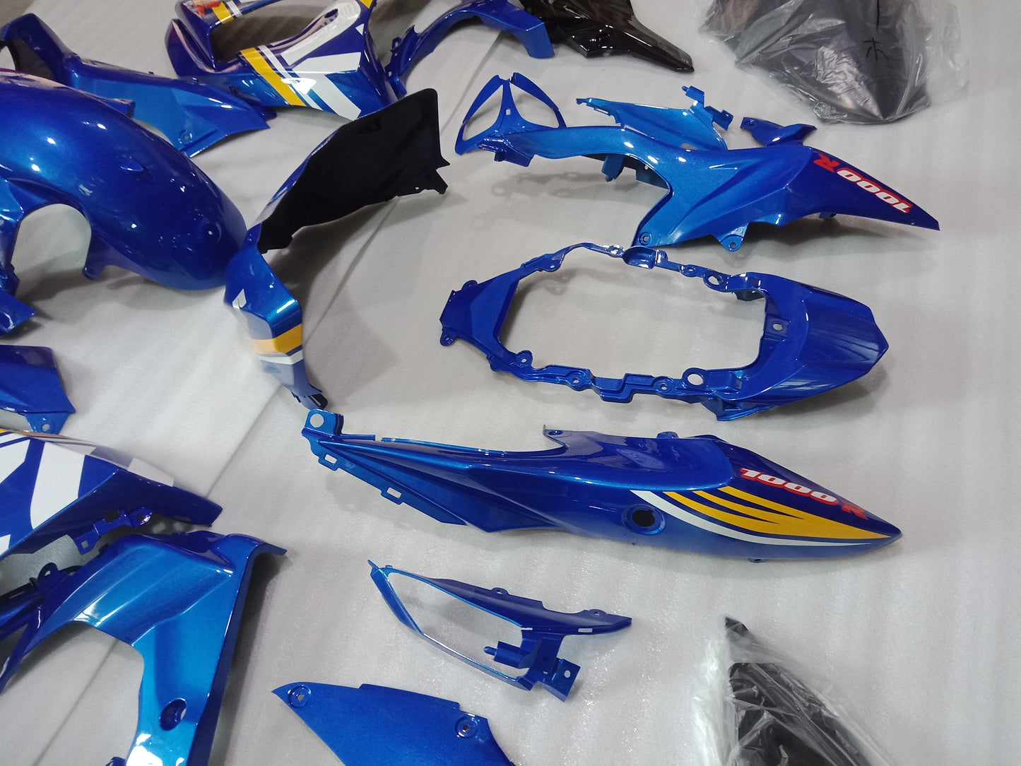 ---AU STOCKING---Fit Suzuki GSXR GSX-R 1000 2009 - 2016 Blue Design Fairing Kit
