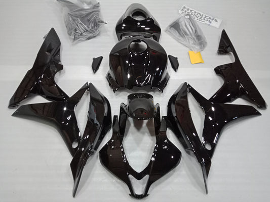 ---AU STOCKING---Gloss Black Fairing Kit For Honda CBR600RR 2007 2008