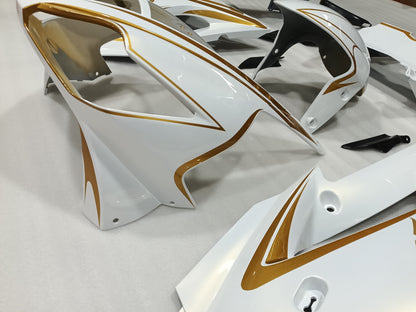 Gold Pearlescent White Fairing Kit For Triumph Daytona 675R 2006 2007 2008