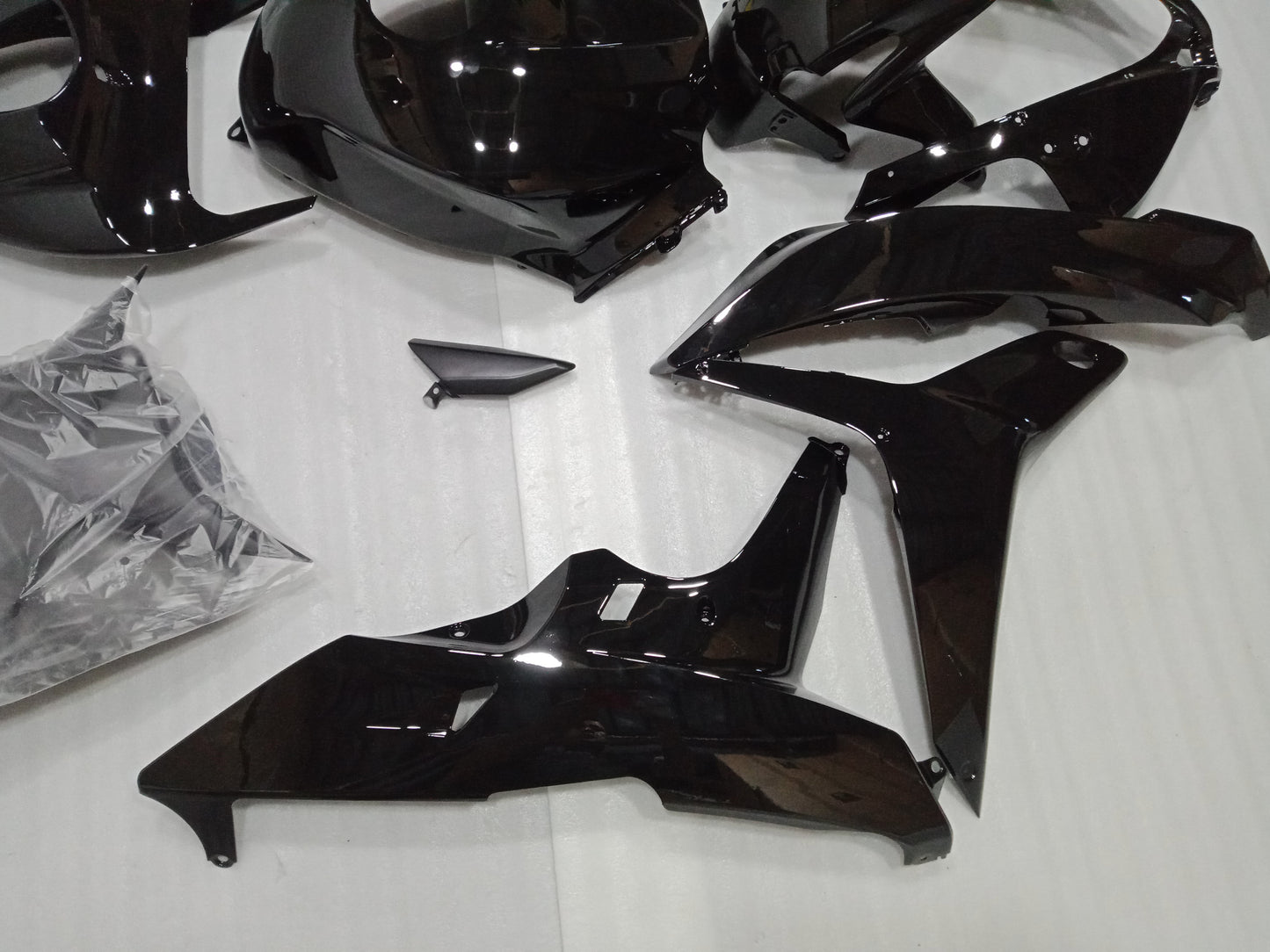 ---AU STOCKING---Gloss Black Fairing Kit For Honda CBR600RR 2007 2008