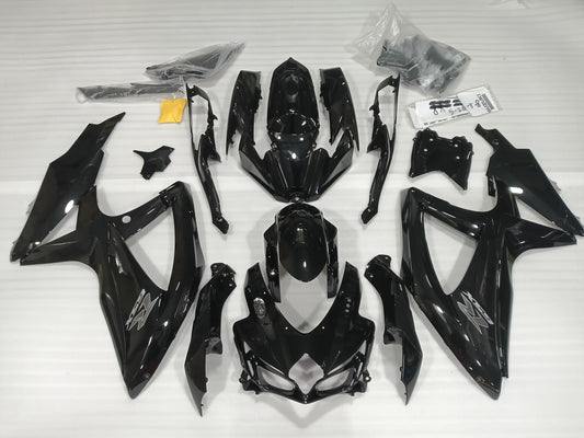 ---AU STOCKING---Fit Suzuki GSXR GSX-R 600 750 2008 2009 2010 K8 Gloss Black Fairing Kit