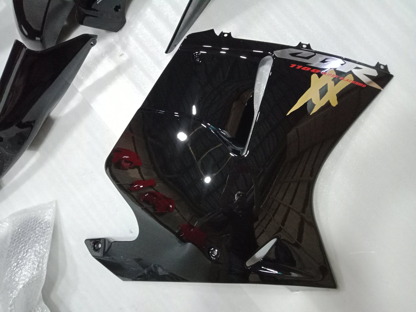 ---AU STOCKING---Black Gold Fairing Fit For Honda CBR1100XX BLACKBIRD