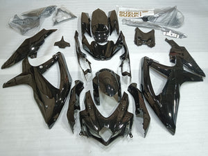 ---AU STOCKING---Fit Suzuki GSXR GSX-R 600 750 2008 2009 2010 K8 Gloss Black Fairing Kit