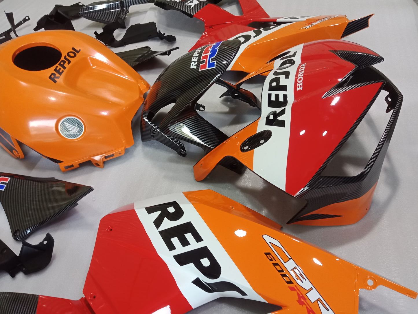 ---AU STOCKING---Fit Honda CBR600RR Carbon Fiber Repsol Design Fairing Kit