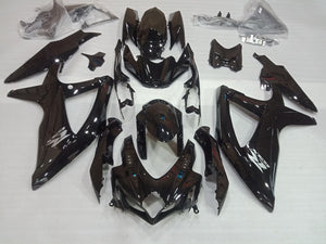 ---AU STOCKING---Fit Suzuki GSXR GSX-R 600 750 2008 2009 2010 K8 Gloss Black Fairing Kit