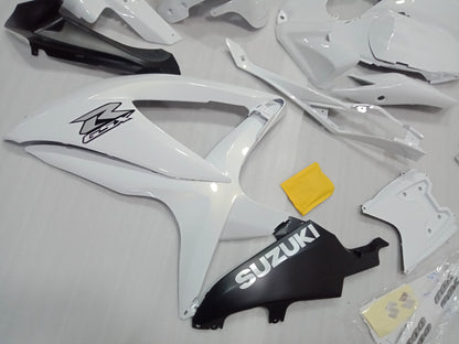 ---AU STOCKING---Fit Suzuki GSX-R 600 GSX-R 750 2008 2009 2010 Pearl White Fairing Kit