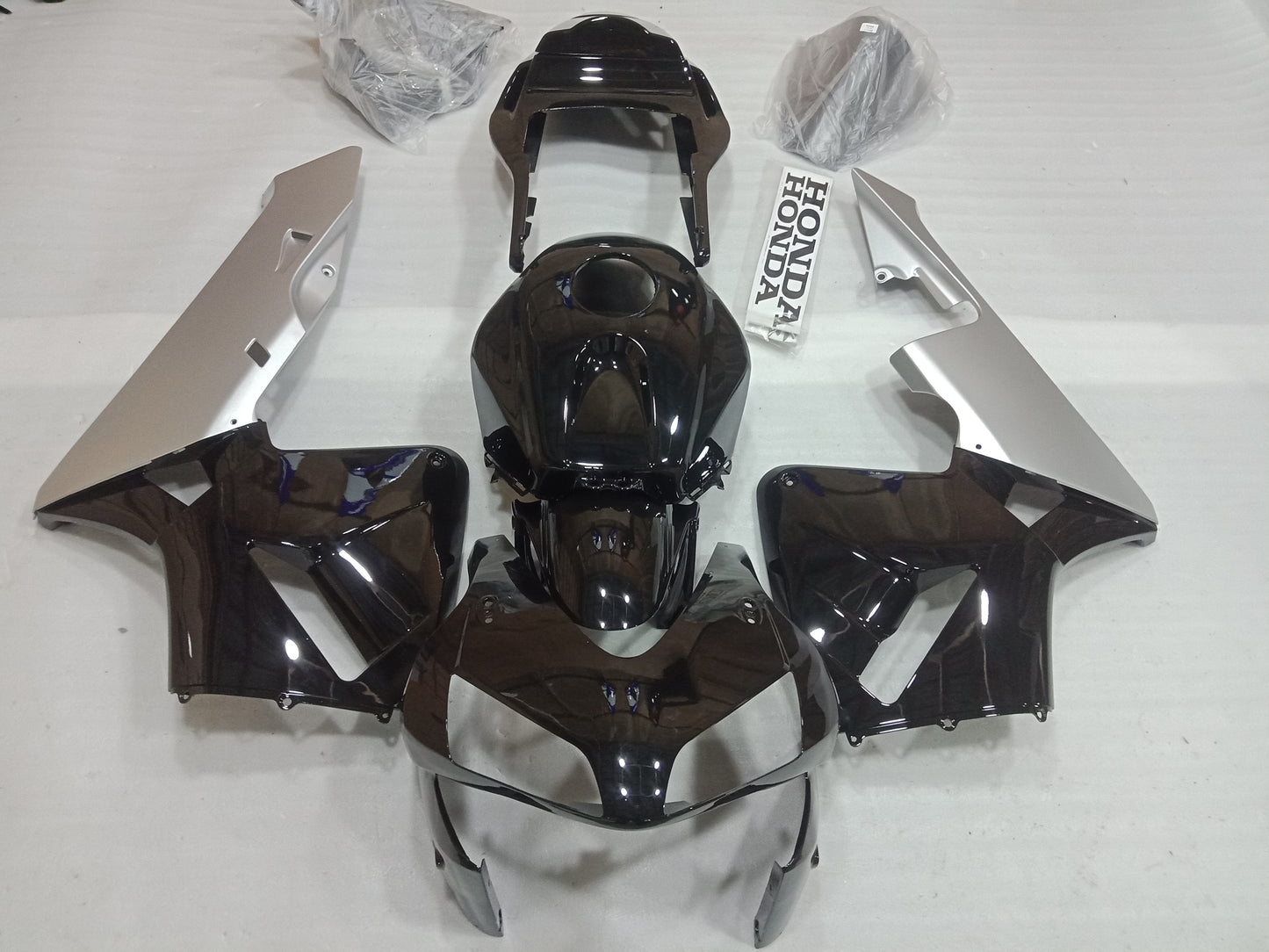 ---AU STOCKING--- Black Fairing Kit Fit Honda CBR600RR 2003 2004