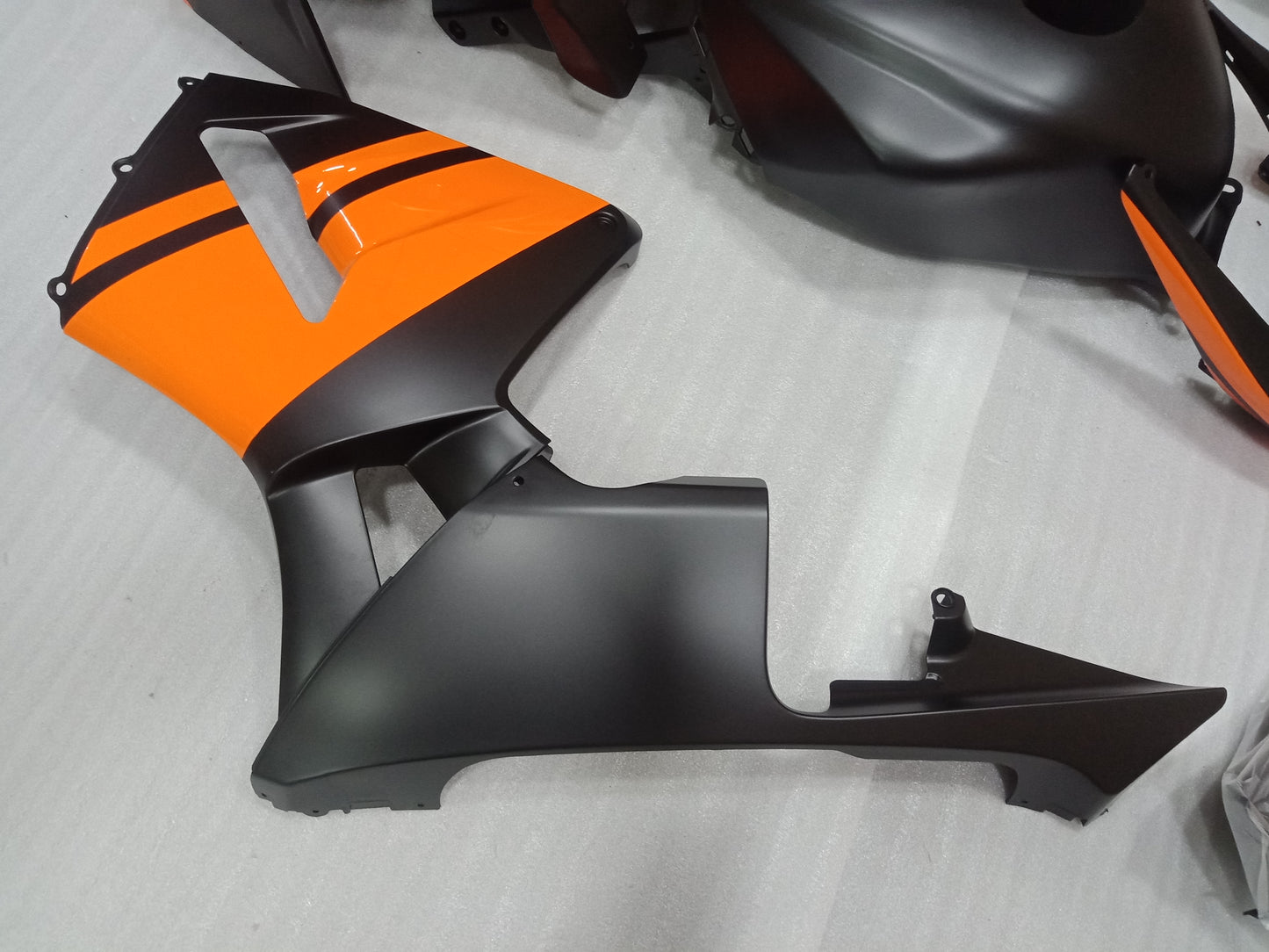 ---AU STOCKING--- Matt Black Yellow Fairing Kit Fit Honda CBR600RR 2005 2006