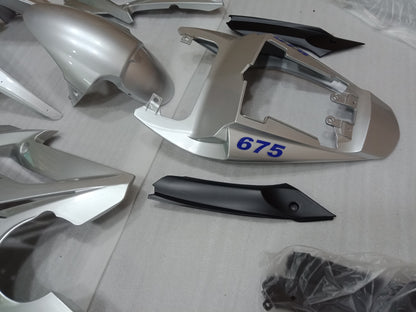 Triumph Daytona 675 Fairing Kit 2009-2012 Silver Blue