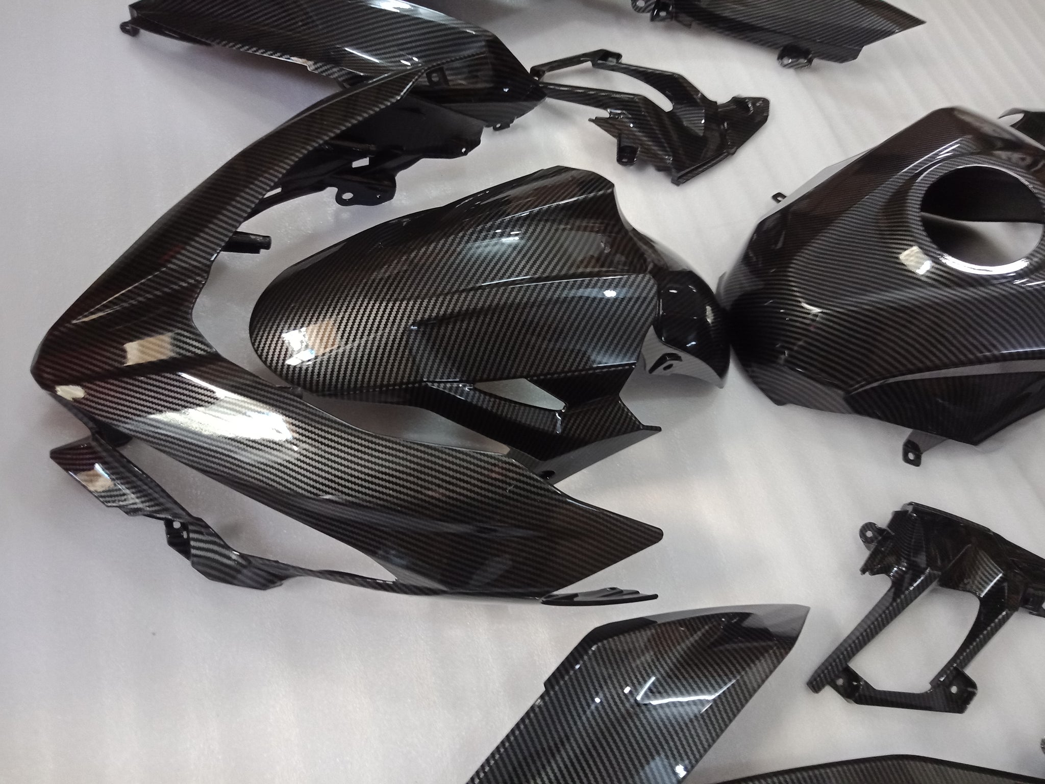 Unpanted Whte Farng Body Set Kts Ft For Kawasak Nnja 250R 2008 Unpanted Whte Farng Body Set Kts Ft For Kawasak Nnja 250R 2008